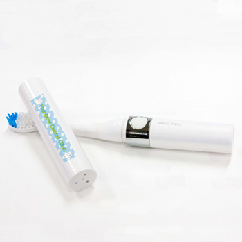 ノベルティグッズ名入れ制作事例：印刷見本、フルカラー印刷対応の携帯電動歯ブラシ